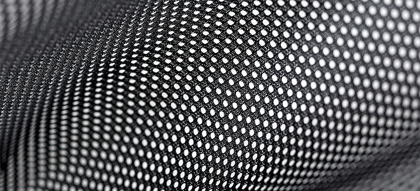 Breathable textile with a varied hole structure, black, article number 501499